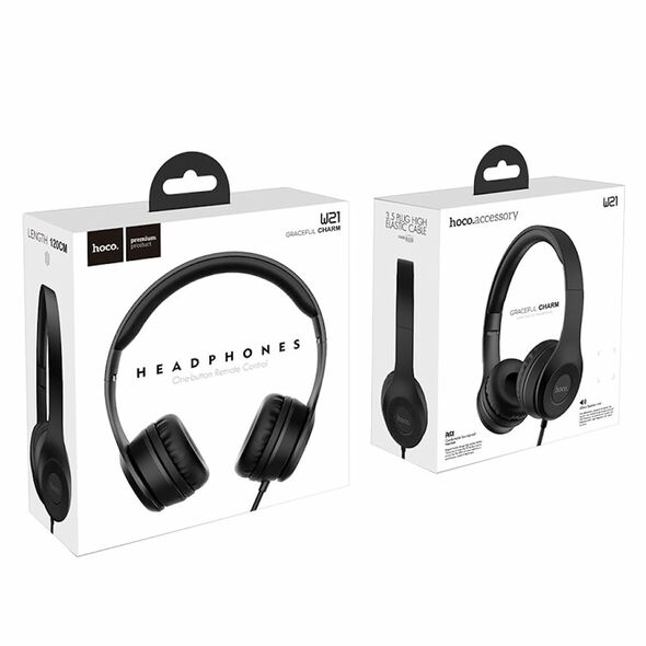 Wireless Over-Ear Headphones Hoco W21 black 6931474708281