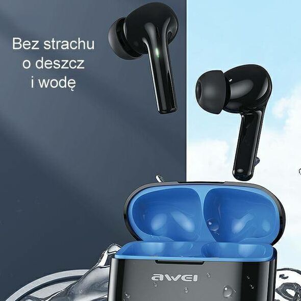 Bluetooth 5.3 Headphones + AWEI Docking Station (T1Pro) black-green 6954284003469