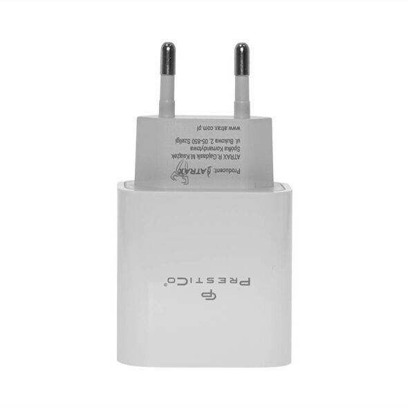 Wall Charger 22,5W USB QC 3.0 Prestico F3 white 5904643033164