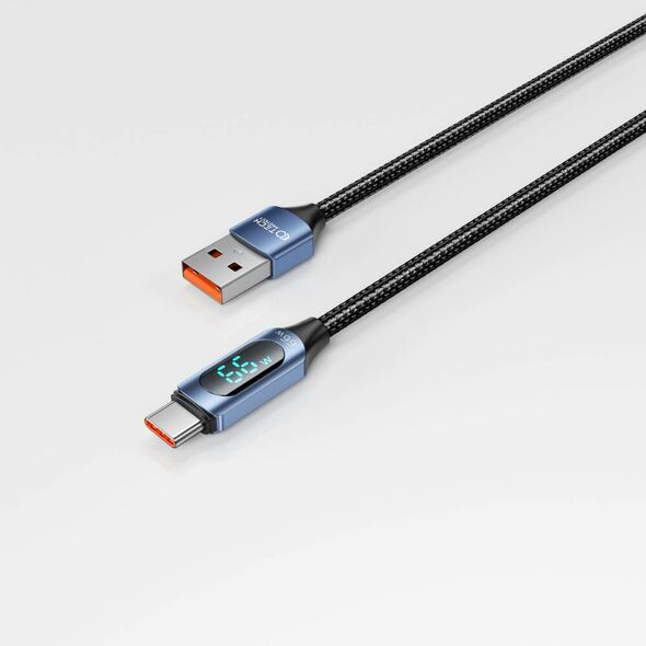 Cable 66W 6A 2m USB - USB-C Tech-Protect UltraBoost LED blue 5906203690688