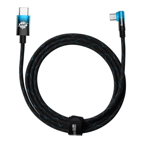 Baseus Cable MVP 2 - Type C to Type C - angled 100W 2 metres (CAVP000721) black-blue 6932172612481