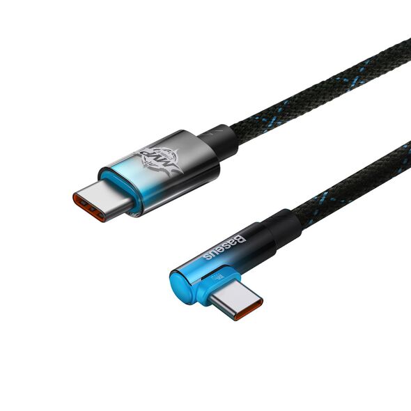 Baseus Cable MVP 2 - Type C to Type C - angled 100W 2 metres (CAVP000721) black-blue 6932172612481