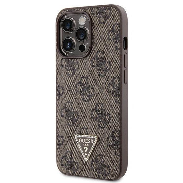 Guess case for iPhone 13 Pro 6,1&quot; GUHCP13LP4TDSCPW brown HC PU Leather Metal Logo Strass Crossbody 3666339146887