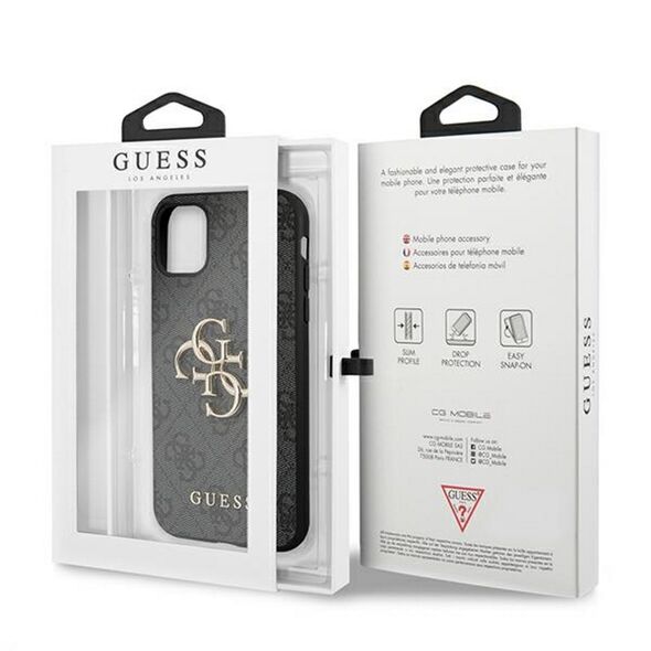 Guess case for iPhone 11 GUHCN614GMGGR gray hard case 4G Big Metal Logo 3666339006600
