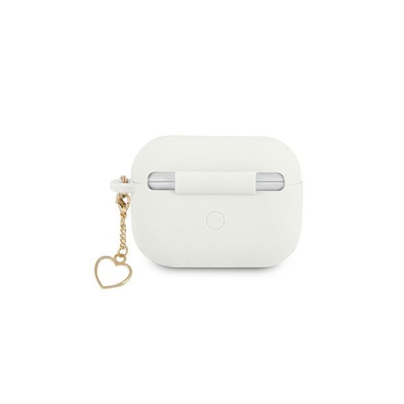 Guess case for Airpods Pro GUAPLSCHSH white Silicone Heart Charm 3666339039134