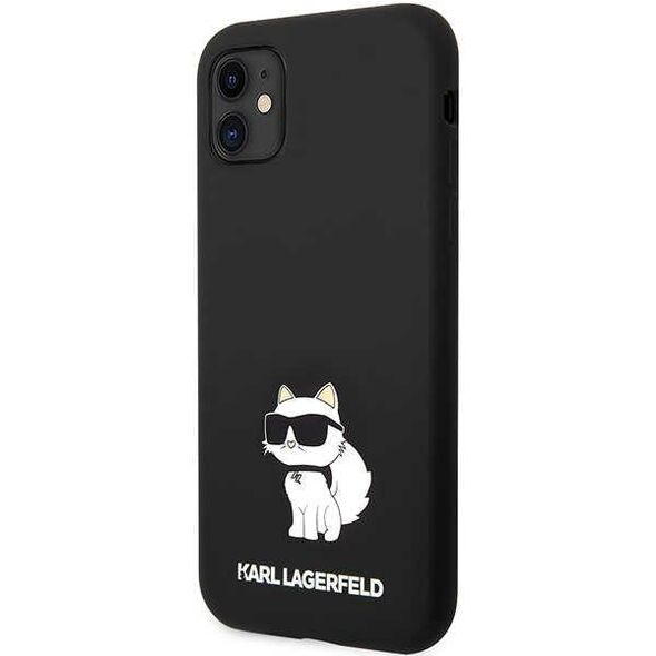 Karl Lagerfeld case for iPhone 11 KLHCN61SNCHBCK black HC Silicone NFT Choupette 3666339118938