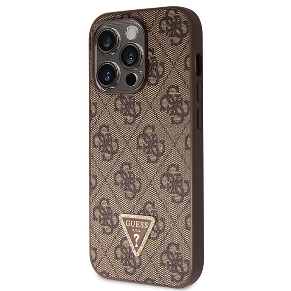 Guess case for iPhone 14 Pro 6,7&quot; GUHCP14LP4TDSCPW brown HC PU Leather Metal Logo Strass Crossbody 3666339146931