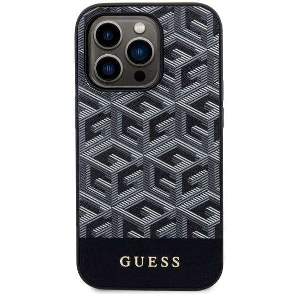 Guess case for iPhone 14 Pro Max 6,7&quot; GUHMP14XHGCFSEK black hard case GCube Stripes MagSafe 3666339112455