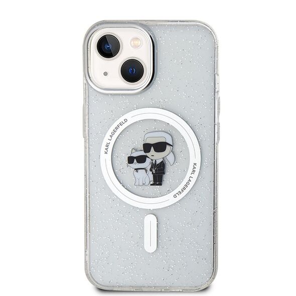 Karl Lagerfeld case for iPhone 15 Plus 6,7&quot; KLHMP15MHGKCNOT transparent HC Magsafe IML KC Glitter 3666339162764