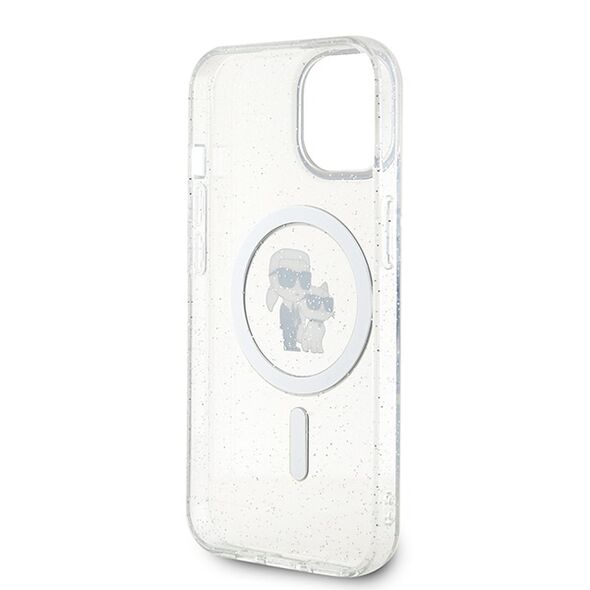 Karl Lagerfeld case for iPhone 15 Plus 6,7&quot; KLHMP15MHGKCNOT transparent HC Magsafe IML KC Glitter 3666339162764