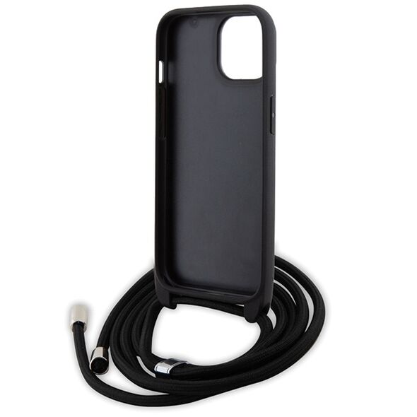 Karl Lagerfeld case for iPhone 15 Plus 6,7&quot; KLHCP15MSAKCPSK black HC Saffiano KC Metal Pin Crossbody 3666339165765
