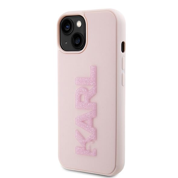 Karl Lagerfeld case for iPhone 15 6,1&quot; KLHCP15S3DMBKCP pink HC 3D Logo Glitter 3666339166472