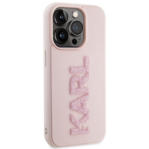 Karl Lagerfeld case for iPhone 15 Pro Max 6,7&quot; KLHCP15X3DMBKCP pink HC 3D Logo Glitter 3666339166502