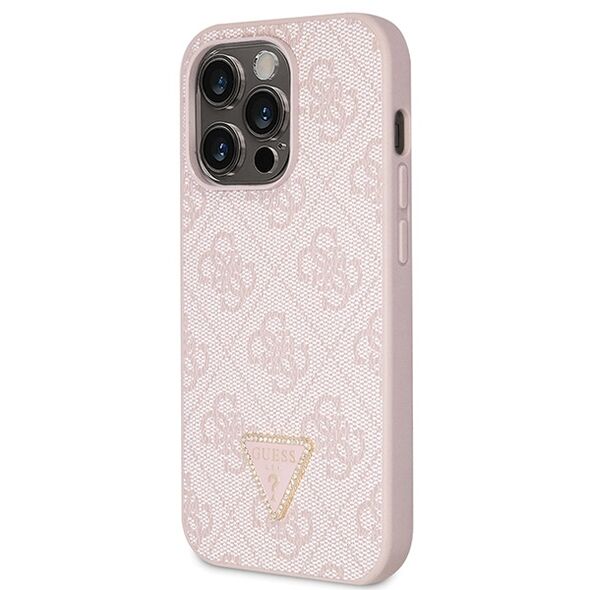 Guess case for iPhone 15 Pro 6.1&quot; GUHCP15LP4TDSCPP pink hardcase Crossbody 4G Metal Logo 3666339147242