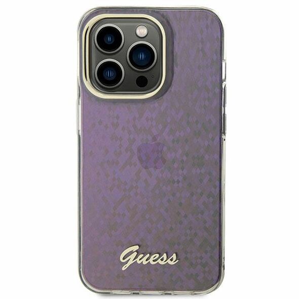 Guess case for iPhone 15 6.1&quot; GUHCP15SHDECMP pink hardcase IML Faceted Mirror Disco Iridescent 3666339172596