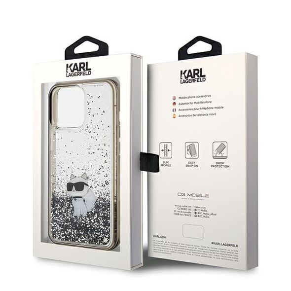 Karl Lagerfeld case for iPhone 13 Pro Max 6,7&quot; KLHCP13XLKCNSK HC LIQ. GLITTER C TRANSPARENT 3666339164140