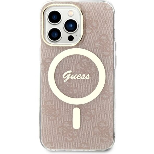 Guess case for iPhone 13 Pro 6,1&quot; GUHMP13LH4STP pink hardcase Magsafe IML 4G 3666339127350