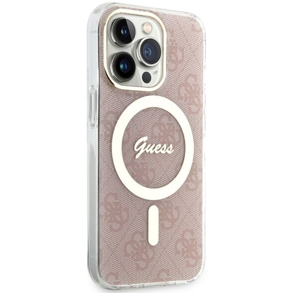 Guess case for iPhone 13 Pro 6,1&quot; GUHMP13LH4STP pink hardcase Magsafe IML 4G 3666339127350