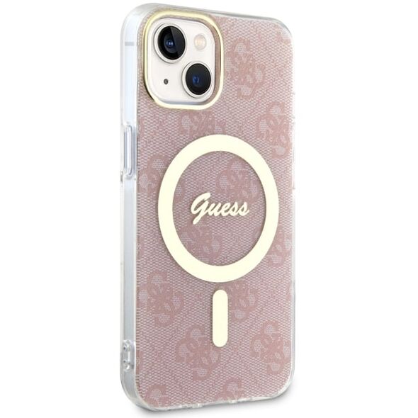 Guess case for iPhone 14 Plus 6,7&quot; GUHMP14MH4STP pink hardcase Magsafe IML 4G 3666339127237