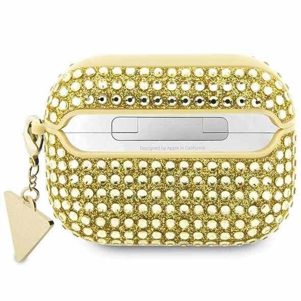 Guess case for AirPods Pro GUAPHDGTPD gold Rhinestone Triangle Charm 3666339120641