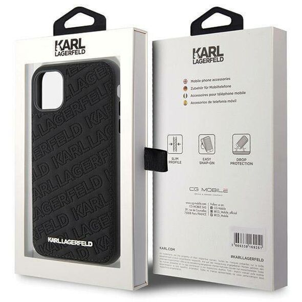 Original Case IPHONE 11 / XR Karl Lagerfeld Hardcase Quilted K Pattern (KLHCN61PQKPMK) black 3666339164959