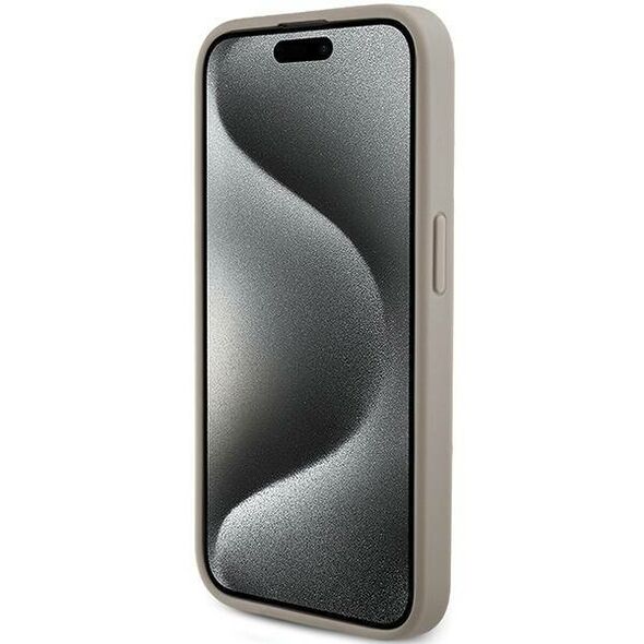 Original Case APPLE IPHONE 15 PRO MAX Guess Hardcase 4G Triangle Metal Logo (GUHCP15XPG4GPH) white 3666339226213