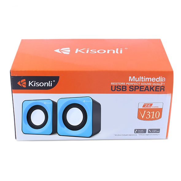 Ηχεία, Kisonli, V310, 2x0.5W, USB, Διαφορετικά χρώματα - 22088 έως 12 άτοκες Δόσεις