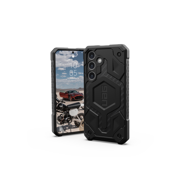 UAG Monarch Pro case for Samsung Galaxy S24 with magnetic module - black carbon