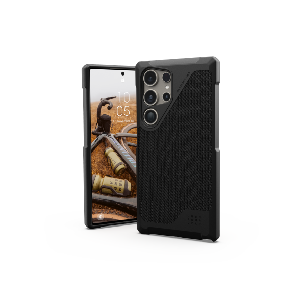 UAG Metropolis LT Magnet case for Samsung Galaxy S24 Ultra with magnetic module - black kevlar