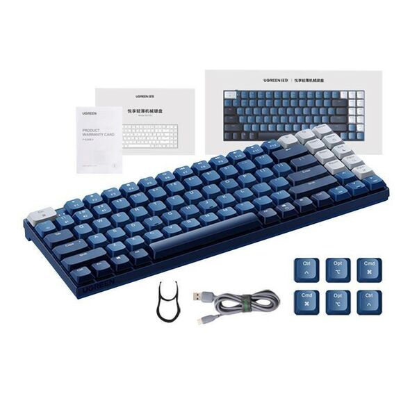 Wireless mechanical keyboard UGREEN KU102 BT (Blue) 6957303894895
