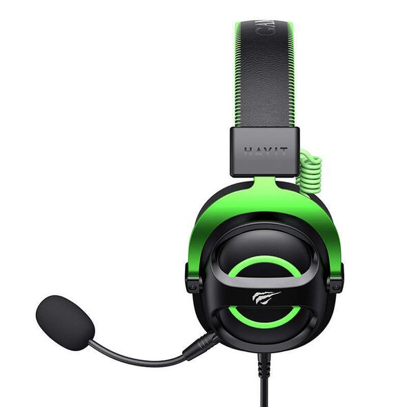 Gaming Headphones Havit H2002E (Black-Green) 6939119065164