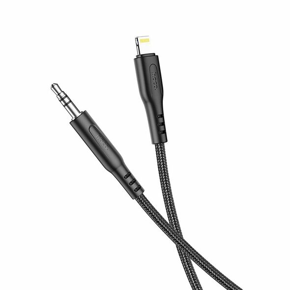 HOCO - UPA18 cable AUX Audio Jack 3,5mm to Lightninng 8-pin 1m black HOC-UPA18i-BK 81277 έως 12 άτοκες Δόσεις