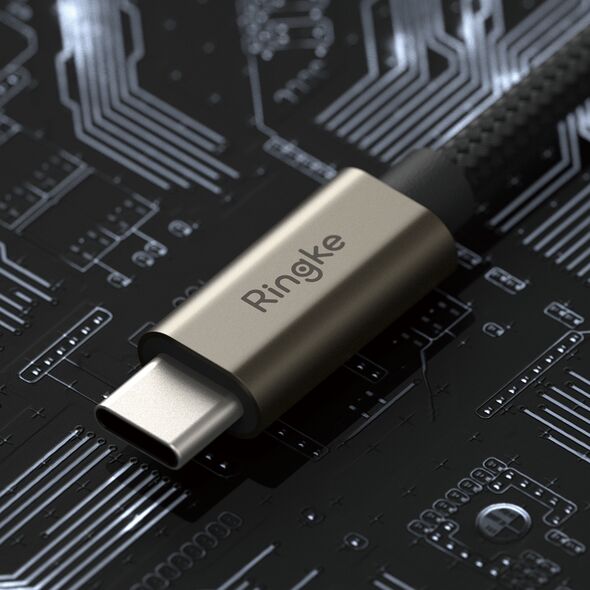 Ringke Cablu de Date USB la Type-C, 60W, 2m - Ringke - Black 8809961786044 έως 12 άτοκες Δόσεις