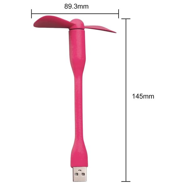Techsuit Ventilator USB Portabil, 5V - Techsuit (TUF1) - Pink 5949419153141 έως 12 άτοκες Δόσεις