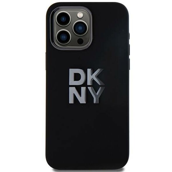 Original Case APPLE IPHONE 15 PRO DKNY Hardcase Liquid Silicone Metal Logo (DKHCP15LSMCBSK) black 3666339265311