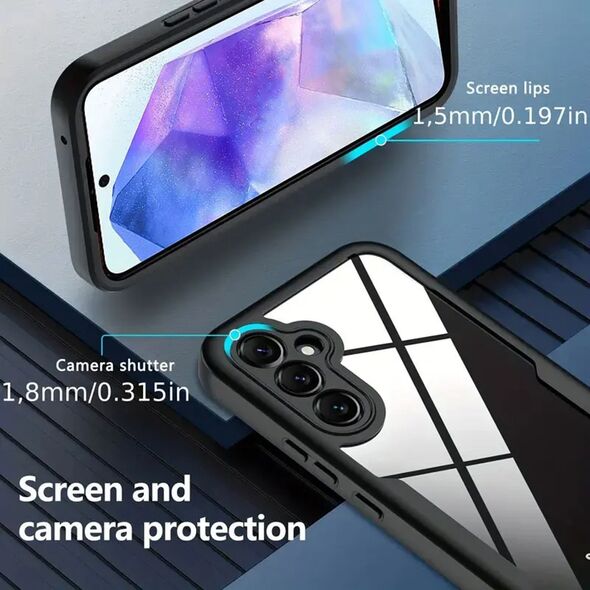 Techsuit Husa pentru Samsung Galaxy A55 5G + Folie - Techsuit ColorVerse 360 Series - Blue 5949419151666 έως 12 άτοκες Δόσεις