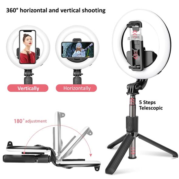 Techsuit Selfie Stick with Tripod and Remote Control, 92cm - Techsuit (L07) - Black 5949419122512 έως 12 άτοκες Δόσεις
