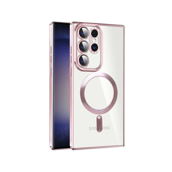 Techsuit Husa pentru Samsung Galaxy S23 Ultra - Techsuit Luxury Crystal MagSafe - Pink 5949419135512 έως 12 άτοκες Δόσεις