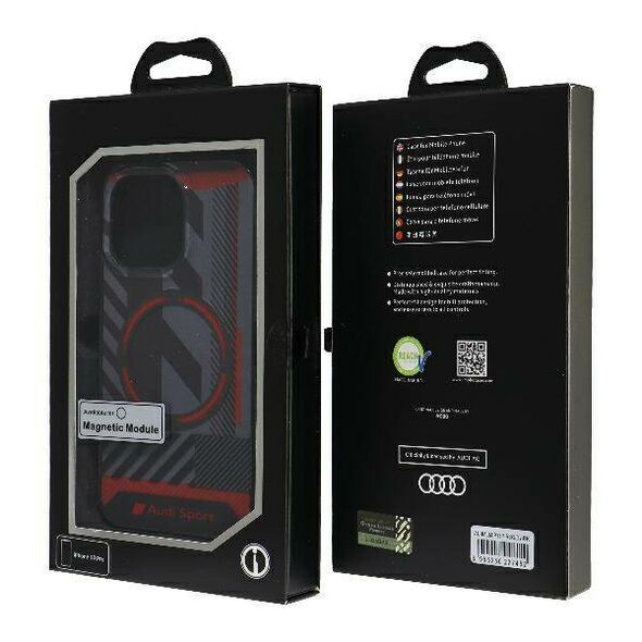 Original Case IPHONE 13 PRO Audi Hardcase IML Sport MagSafe Case (AU-IMLMIP13P-RSQ/D2-BK) black 6955250227452