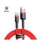 Baseus Cafule Braided USB 2.0 Cable USB-C male - USB-A male Κόκκινο 3m (CATKLF-U09) (BASCATKLFU09) έως 12 άτοκες Δόσεις