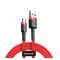Baseus Cafule Braided USB 2.0 to micro USB Cable Κόκκινο 2m (CAMKLF-C09) (BASCAMKLFC09) έως 12 άτοκες Δόσεις