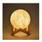 Επαναφορτιζόμενη Ασύρματη Λάμπα 3D σε Σχήμα Σελήνης