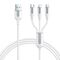 Joyroom USB cable Joyroom S-1T3018A15, 3 in 1, 3.5A/Cable 1,2m (white) 053707 6956116752316 S-1T3018A15 1.2 Wh έως και 12 άτοκες δόσεις