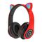 Ασύρματα Ακουστικά Κεφαλής CAT EAR CXT-B39 με LED & SD Card Cat Ears Κόκκινο 5901313582847 5901313582847 έως και 12 άτοκες δόσεις