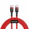 Baseus Baseus Cafule PD2.0 60W flash charging USB For Type-C cable (20V 3A) 2m Red 020902  CATKLF-H09 έως και 12 άτοκες δόσεις 6953156285224