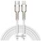 Baseus Cafule Metal Braided USB-C to Lightning Cable 20W Λευκό 2m  (CATLJK-B02) (BASCATLJK-B02) έως 12 άτοκες Δόσεις