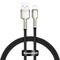 Baseus Braided USB to Lightning Cable Μαύρο 2m  (CALJK-B01) (BASCALJK-B01) έως 12 άτοκες Δόσεις