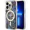 Guess case for iPhone 14 Pro 6,1&quot; GUHMP14LHLEOPWB blue hardcase Magsafe IML Leopard 3666339115739