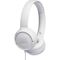 JBL Ακουστικά Stereo On-ear JBL Tune 500 3.5mm Pure Bass Sound με Μικρόφωνο JBLT500WHT Λευκό 38172 6925281939938
