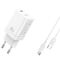 XO wall charger CE10 PD 65W 1x USB-C white + USB-C - USB-C cable 6920680839438
